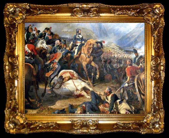 framed  Henri Felix Emmanuel Philippoteaux Napoleon at the Battle of Rivoli, ta009-2